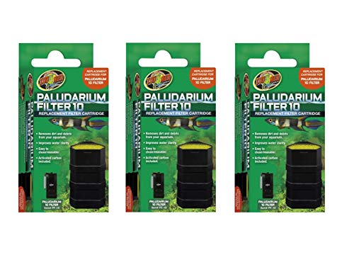 Zoo Med Paludarium 10 Replacement Filter Cartridges, 3 Pack | 3-pack carbon cartridges help keep paludarium water clean