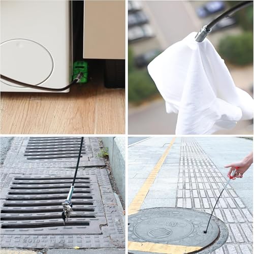 Upgraded Drain Snake, 61 inch plumbing snake,Sink Snake Drain Clog Remover for Sewer Kitchen Bathroom - style: 61IN