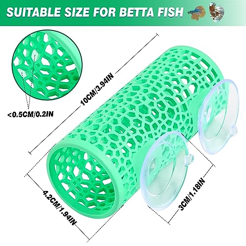 Abizoo Betta Fish Tunnel Hideout Aquarium Decoration, Mint Green | Hollow Coral Design, Smooth Finish, Habitat Cave for Betta Shrimp Guppies Neon Tetras Zebra Danios Small Fish - color: Mint Green