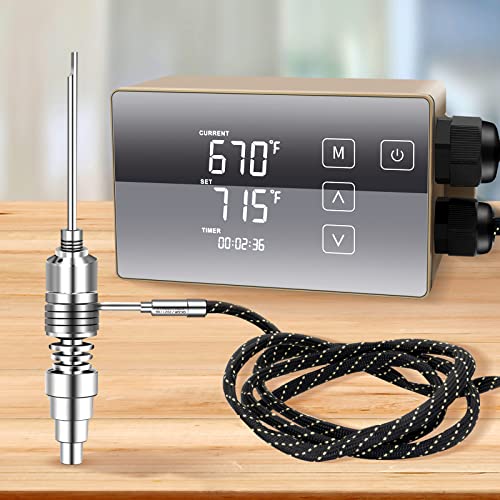 Digital Temperature Controller with LCD Display, Easy to Use, Golden, 110V
