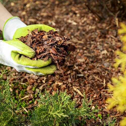 Premium Brown Wood Mulch for Landscaping, Gardens, Lawns, Potting Media, and Potted Plants (0.2 CF - 4.8 L - 5 QTS) - color: Brown Wood Mulch, size: 0.2 CF - 4.8 L - 5 QTS