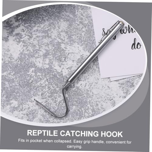 2pcs Telescoping Snake Catching Hooks Reptile Grabbers Extendable Reptile Hooks for Safe Handling and Relocation Snakes
