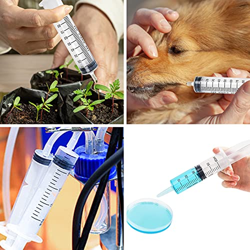 2pcs 100ml Plastic Syringes with 2pcs 47in Flexible Tubing and Luer Tips | Individually Sterile Packed,for Measuring,Feeding,Refilling,Watering, Filtration and Laboratory Applications without Needles