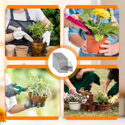 10 Pc Mesh for Plant,Plant Mesh Drainage Meshe,Flower Pot Hole Meshe Pad | DIY Drainage Bottom Netting, Gardening Bottom Grid Mat, Plant Potting Cover Pad, for Potted Succulent, Prevent Soil Loss