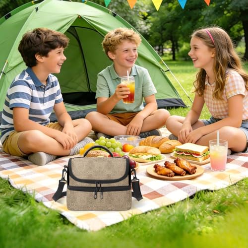 Emelivor Snake Insulated Lunch Bag Container Tote for Adult | 8L Double Deck,Large Lunch Box with Shoulder Strap,Thermal Meal Prep Cooler,Suitable for School Work Picnic Office Travel