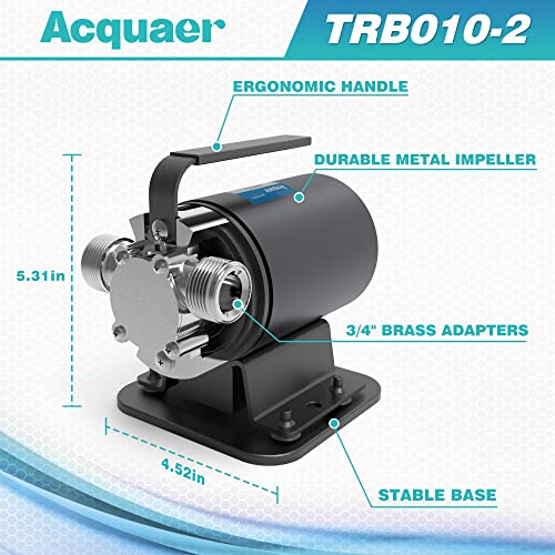 Portable Electric Utility Water Transfer Pump 1/10 HP with Suction Hose Kit, Low Suction Water Removal for Water Beds, Pools, Rain Barrel, Aquariums, RV - style: 115V AC