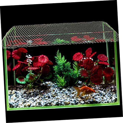 Kisangel Tortoise and Fish Protective Mesh Net Easy Install Fish Tank Cover Breathable Netting for Jumping Prevention Lightweight Aquarium Supplies - size: 55X36X0.1CM