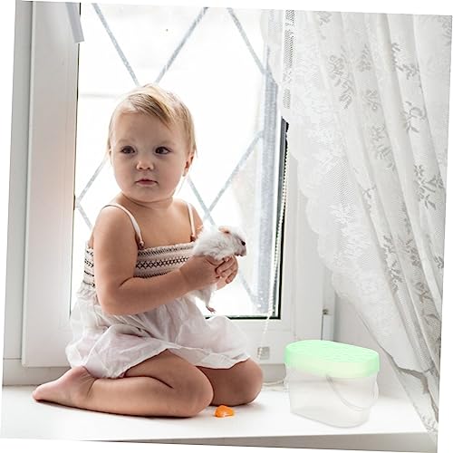 YARNOW 2pcs Portable Hamster Boxes and Turtle Containers with Thickened Lid Reptile Cages for Travel Comfortable Ventilation Design - color: Green