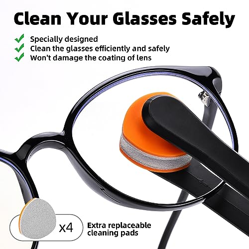Glasses Cleaner Eyeglass Cleaning Kit with Anti Fog Spray, Microfiber Cloth | Streak-Free Cleaning Pads,Lens Wipes for Sunglasses Camera Lenses, Includes Screwdriver, Nose Pads, Ear Grips, Storage Case - color: Light Black