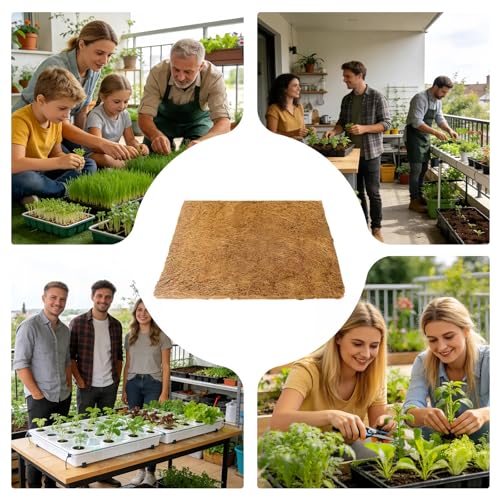 3Pcs Reptile Carpet Mat Chicken Coop Nesting Coconut Fiber Liner Easy Clean Cuttable Reusable for Hen Egg Laying Breeding Pet Bird Garden Agriculture 10Inch(25cm) X10Inch(25cm)