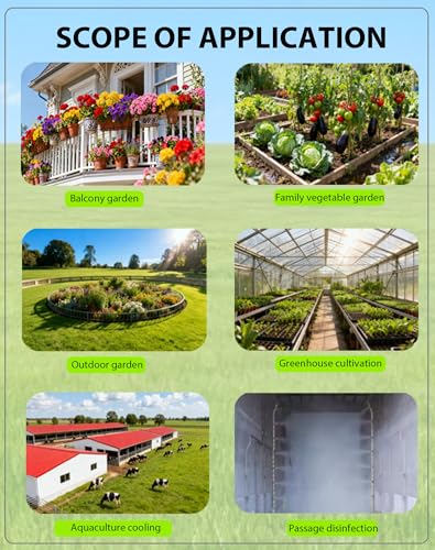 360° Adjustable Drip Irrigation Sprinkler Kit – Garden Watering System | 12mm High-Flow Mainline Tubing,Easy Installation, Automatic Garden Mister- Watering for Lawn,Plants,flower bed,greenhouse - size: 100 FT
