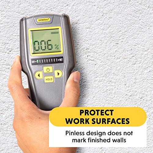 General Tools Digital Moisture Meter MMD7NP - Humidity Sensor- Pinless and Non-Invasive - size: Pinless