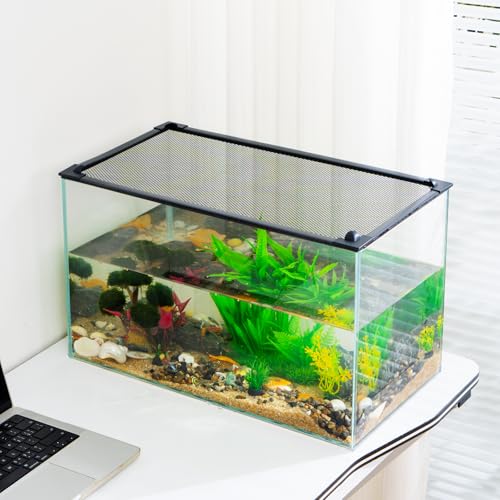Uross Fish Tank Lid Magnetic Aquarium Lid Tank Hood top Cover Anti-Jumping Net Cover Mesh to Protect Fish Jumping Out of