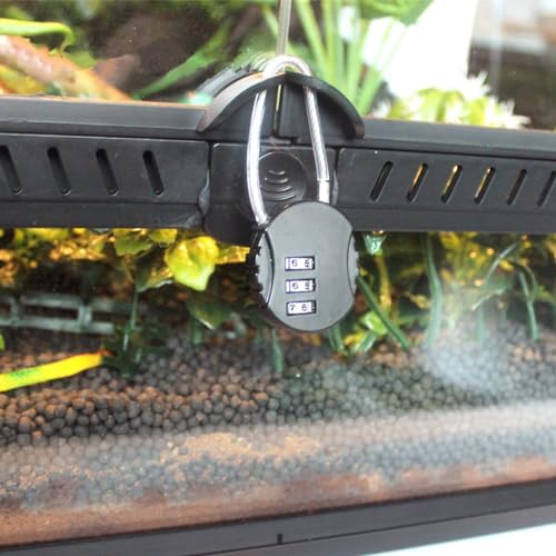 Reptile Terrarium Combination Padlock, Zinc Alloy Resettable Combo Lock for Reptile Tanks, Lockers, and Luggage