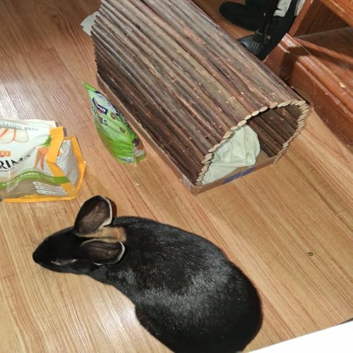 kathson Rabbit Bridge Wooden Hamster Climbing Tunnel Bunny Extra Large Ladder Wood Flexible Hideout for Guinea Pig Chinchilla Ferret Hedgehog Rat Squirrel and Other Rodents(26 x 16 in) - size: XL (26.0 x 16.0 inches)
