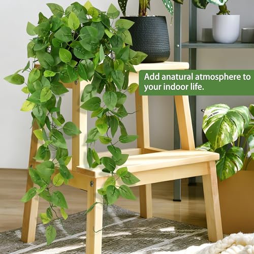 Fake Hanging Plants, 2Pcs Artificial Potted Plant Pothos | Faux Ivy Vines Greenery for Wall Home Bedroom Living Room Aesthetic Kitchen Office Aesthetic Kitchen Indoor Outdoor Decor - color: Epipremnum Aureum, size: 2Pcs Plants with Pot