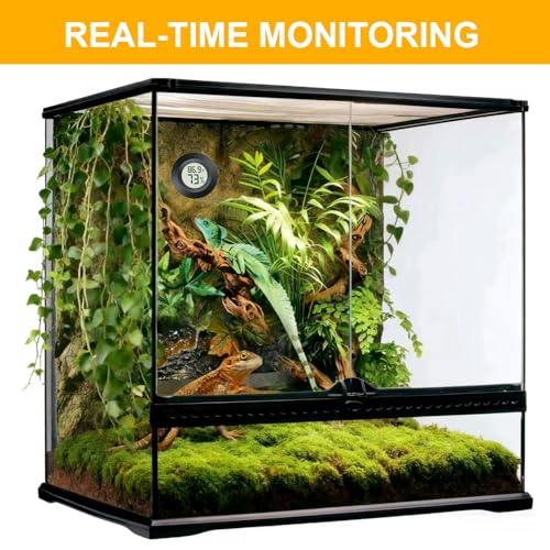 JEDEW 4 Pack Hygrometer Thermometer Digital Humidity Meter Indoor/Outdoor Humidity Monitor Reptile Thermo-Hygrometer for Greenhouse Humidors Terrarium Jars, Fahrenheit (℉) /Celsius(℃) (4)