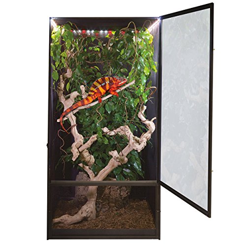 Zoo Med ReptiBreeze LED Deluxe Open Air Aluminum Screen Habitat, X-Large 24 L x 24 W x 48 H - size: X-Large 24 L x 24 W x 48 H