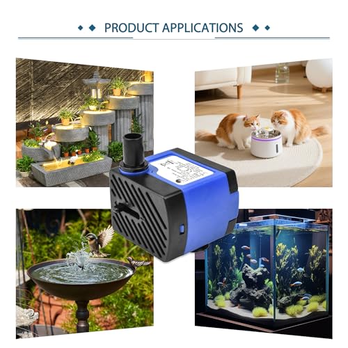 74GPH AC 110V Outdoor Fountain Pump 4W with 2.46ft High Lift Small Submersible Water Pump for Tabletop Fountains - color: 4w 280l/H