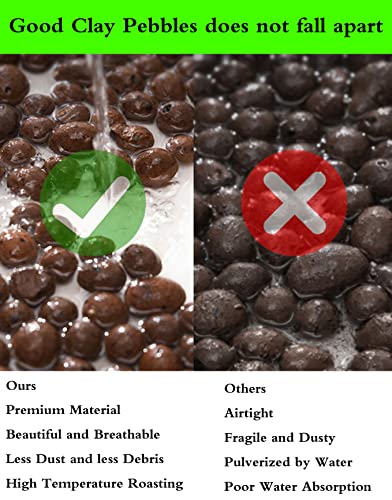 Voulosimi Clay Pebbles Hydroponic Rocks Organic Ceramsite Grow Media for Horticultural,Orchids,Drainage (18LB) - color: 18LB