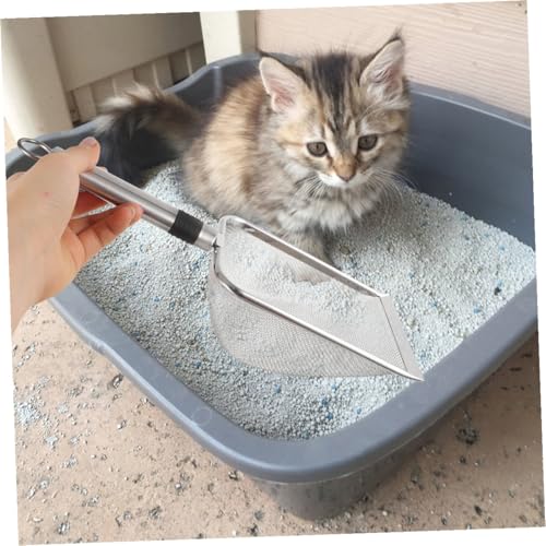 Stainless Steel Reptile Litter Scoop 1.5x1.5mm Fine Mesh Shovel for Cat and Hamster Sand Pet Waste Removal Tool