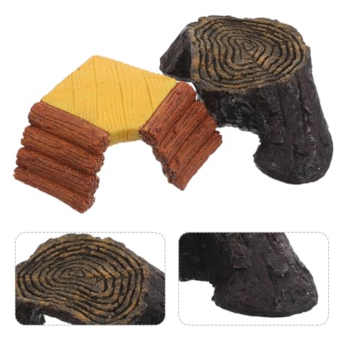 Happyyami 2pcs Floating Turtle Basking Platform with Climbing Ramp for Aquatic Habitats and Aquariums, Synthetic Resin Reptile Tank Accessories Encouraging Basking and Resting Random Color