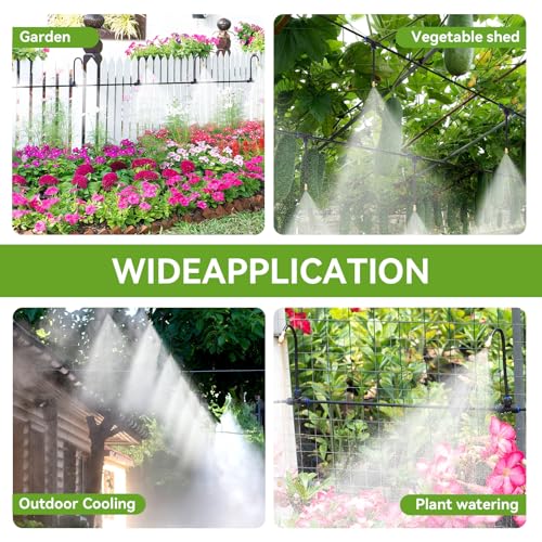 Drip Irrigation Parts ONLY 6pcs of 360° Adjustable Arm Sprayer Copper Nozzles and Quick Connect Base - No Tubing No Faucet Adapter - size: 7.8ft nozzles 6pcs +connectors
