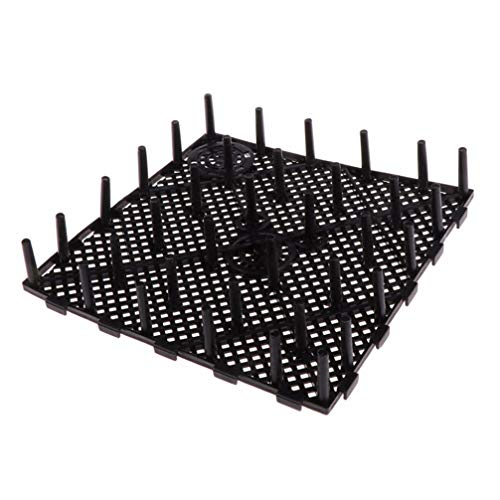 POPETPOP Black Aquarium Divider Trays Fish Tank Bottom Plate Grid Isolate Board Divider- Aquarium Divider Tray PVC Splicing Clapboard Bottom (Black) PVC Splicing Aquarium Accessory - size: 10pcs