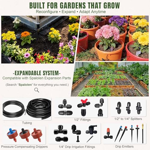 20PCS Push-to-Fit Drip Irrigation Mister Emitters with T-Connectors, Copper 360° Adjustable Bendable Atomizing Nozzles for 1/4" Tubing, Micro Spray Nozzles for Garden Greenhouse Raised Beds - size: 20PCS 360° Bendable Misting Copper Nozzles