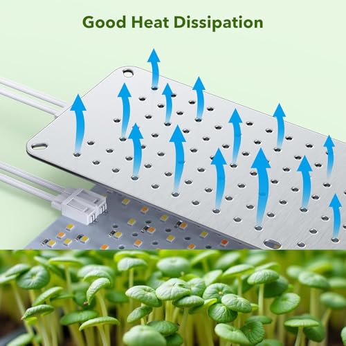 SDOVUERC Full Spectrum 1920 LEDs Grow Lights, 100W Plant Grow Lights for Indoor Plants with Daisy Chain Function, Sunlike Spectrum,4/8/12/16/20H Timer for Seed Starting(Pack10) - color: Panel Grow Light(10Pack)