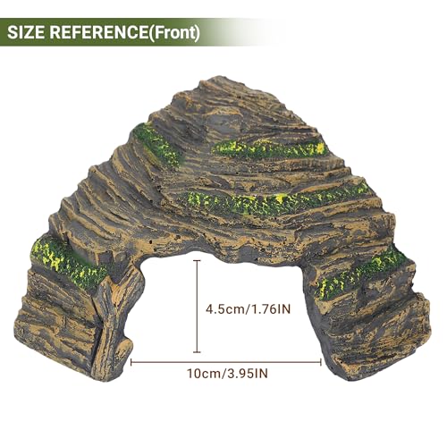 Reptile Hideout Cave - Bearded Dragon Rocks Tank Decor | Resin rock hideout provides a natural shedding aid and secure sanctuary, perfectly sized for bearded dragons.