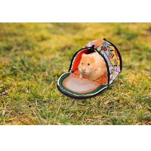 Hamiledyi Hamster Carrier Bag Gerbil Outgoing Travel Pouch Sugar Glider Breathable Carrying Strap with Zipper Suitable for Rat Hamster Mice