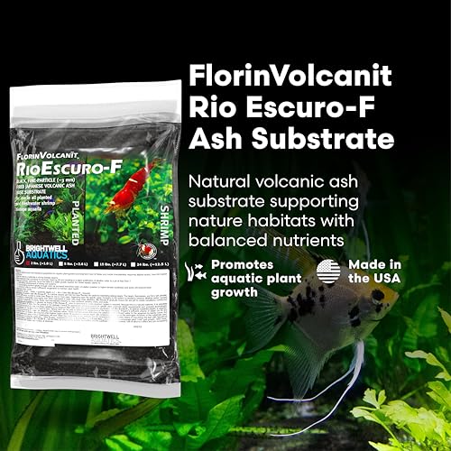Brightwell Aquatics FlorinVolcanit Rio Escuro-F Planted Substrate, 2lbs - size: 2 lbs