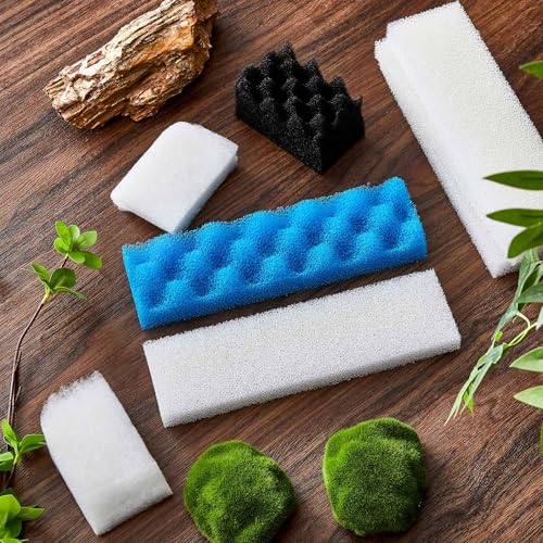 Threlaco 24 Pcs Compatible with Fluval 406/407 Aquarium Filters Sponge Set, Including Foam Pad, Water Polishing Pad, Foam Max, for Replacement Filter Media (Compatible with Fluval 406/407) - style: 406/407
