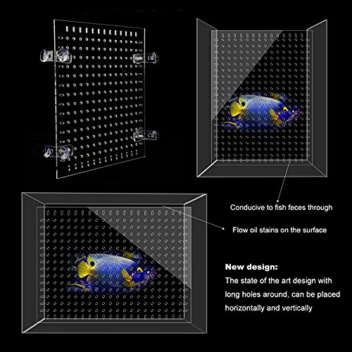 Fish Tank Divider 10/15/20/55 Gallon Clear, Aquarium Divider, Isolation Board with Suction Cups - size: 55 Gallon