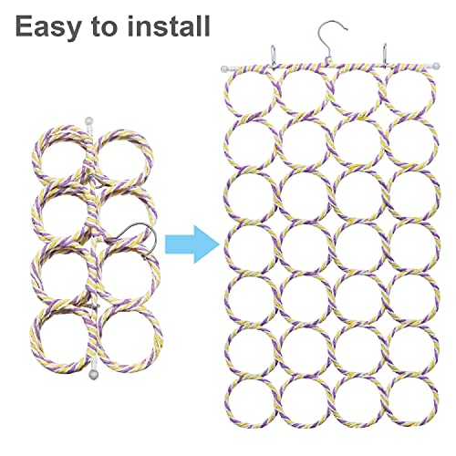 Wontee Bird Rope Climbing Ladder Parrot Hanging Swing Perch for Parakeets Cockatiels Conures Lovebirds Rats (Random Color)