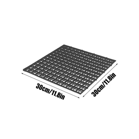 12 Pack 12inch(30cm) Square Aquarium Bottom Filter Mesh Partition Dividers Grid Plate Fish Tank Divider Plastic Egg Crate, Aquarium Filter Bottom Tray, Grid Isolation Board Partition