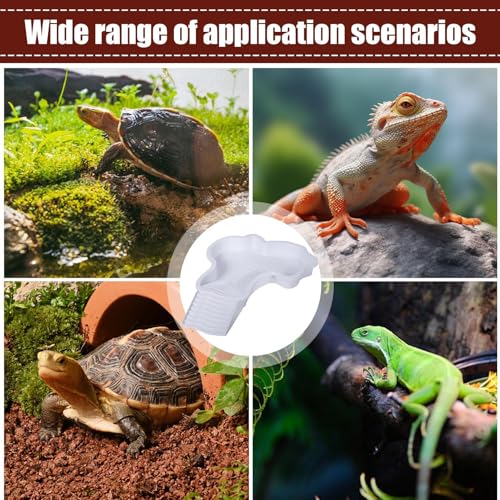 Turtle Bathing Pool Turtle Pool | Turtle Soaking Tub with Ladder Turtle Pool Scenery for Gecko, Turtle, Bearded Dragon, Aquatic Climbing Pet, Amphibians - color: White
