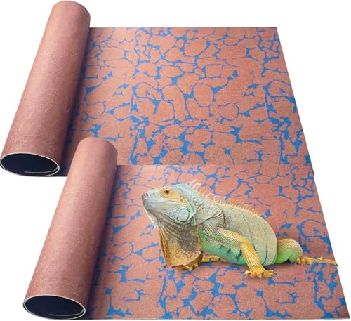 BNOSDM 2 PCS Reptile Carpet Mat Terrarium Liner Bedding Reptile Cage Mat Supplies for Tortoise Lizard Leopard Gecko Snake Chameleon 19.7" x 11.8" - size: S(2PCS): 19.7*11.8IN