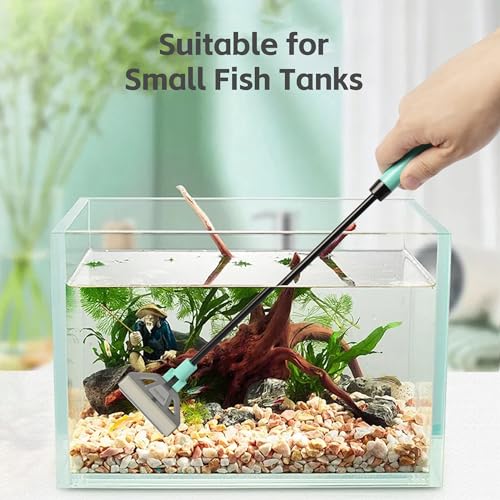 UPETTOOLSAlgae Scraper for Glass Aquariums,2 in 1 Adjustable Algae Scraper | with 5 Stainless Steel Blades and Cleaning Brush, Aquarium Glass Cleaning Tools for 20-40 Gallon Fish Tank