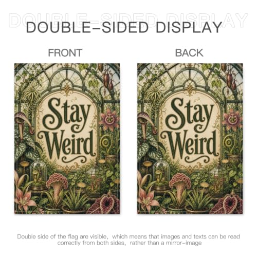 Glasshouse Botanical Exotic Flag 28x40 Inch Green Plant Terrarium Jungle Vintage Conservatory Garden Outdoor Yard Porch Decorative Banner - color: 77639, size: 28x40 Inch