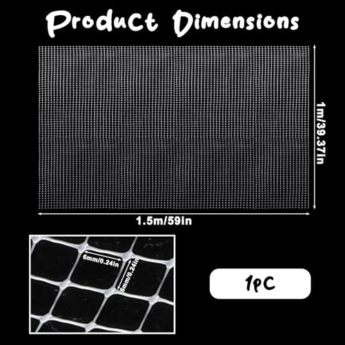 Clear Mesh Netting Material, Aquarium Mesh Lid 3.3 x 5 Feet Fish Tank Cover Screen Hood Net for Fish Tank Lid Aquarium Top Cover