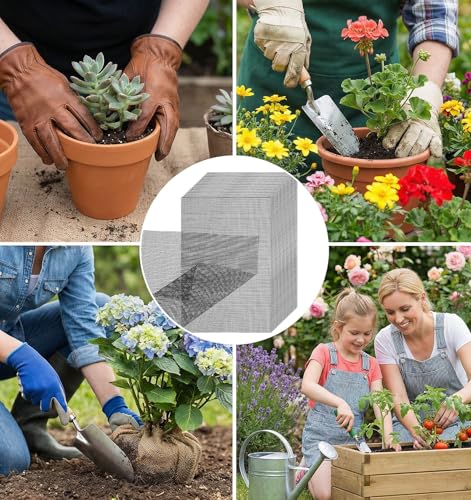 20Pcs Mesh for Plants, Garden Netting for Plants to Prevent Soil Leakage | Black, 11.8 x 7.8 In / 30 x 20 cm