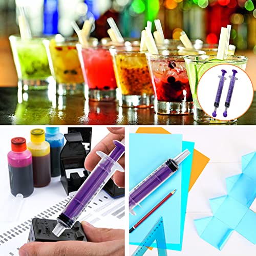 Plastic Syringe with Cap Individually Packge Sealed,Liquid Measuring Syringe Suitable for Industrial Scientific Labs,Feeding Pet (30*5ml) - size: 30*5ml