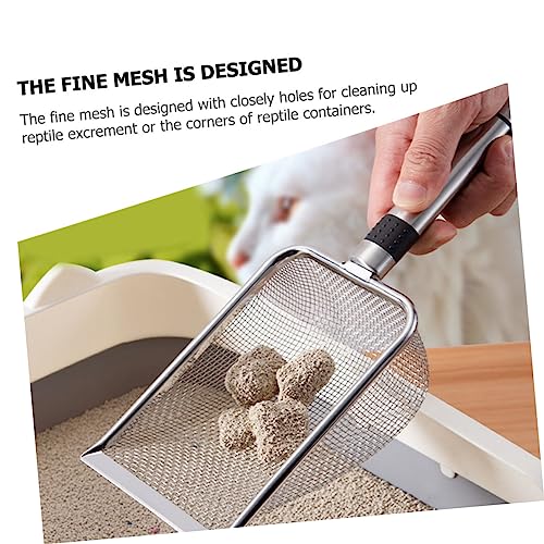 Reptile Litter Scoop Litter Shovel for Reptile Waste Ergonomic Design for Easy Cleaning Capacity Fine Mesh for Efficient Waste Removal for Pet Owners