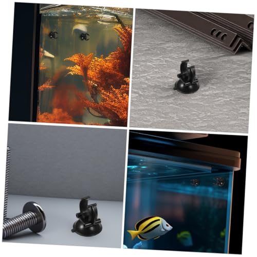 UKCOCO 12Pcs Aquarium Suction Cups with Clips Durable Hose Holders for Fish Tank Setup for Airline Tubing Decorations Shrimp Nests and Reptile Hammocks