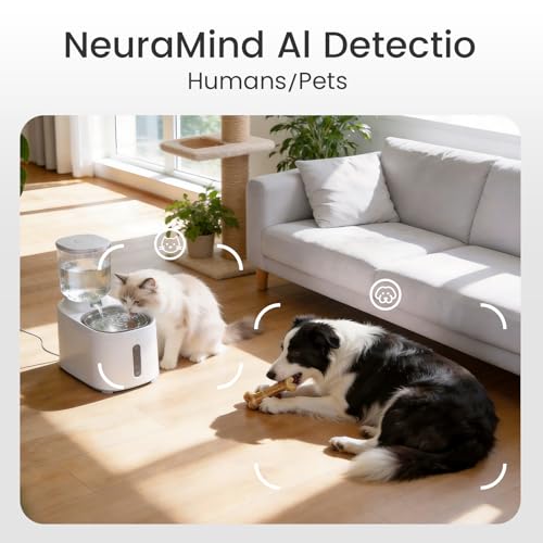 youkey 2.5K Indoor Pet Security Camera, Two-Way Audio Chat to Your Pets, AI Pet/Human Detection, 360° AI Human Tracking, Privacy Mode, No Monthly Fees, Night Vision, WiFi 6(2.4GHz & 5GHz)