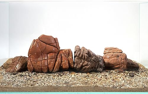 Elephant Skin Stone Natural Aquascaping Rock 18lb Planted Tank | Wrinkled texture; iwagumi, reptile terrarium - size: 11 Elephant Skin Stone(3-9 inches,18lbs)