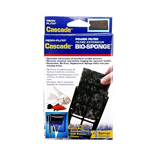 Penn-Plax Cascade 150 or 200 GPH Hang On Filter Aquarium Bio Sponge Replacement; 2 Pack; Cut to fit Cascade 150 or 200 - size: Cascade 150 Replacement Bio-Sponge (Pack of 2)