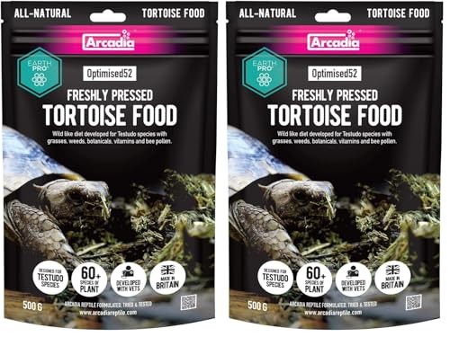 Arcadia Optimised52 Tortoise Diet-500G (Pack of 2) - size: 1.06 Pound (Pack of 2)